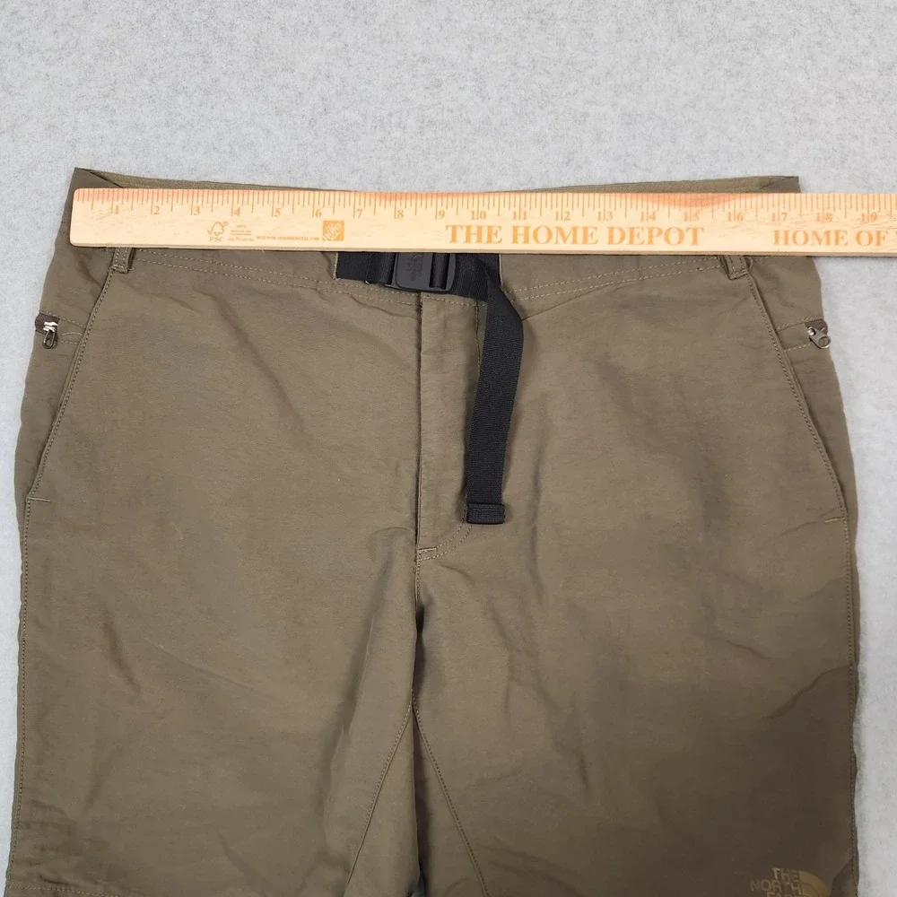The North Face Shorts Mens 34 Green Belted Cargo Hiking Breathable Unlined